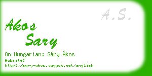 akos sary business card