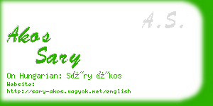 akos sary business card